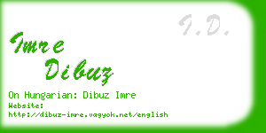 imre dibuz business card